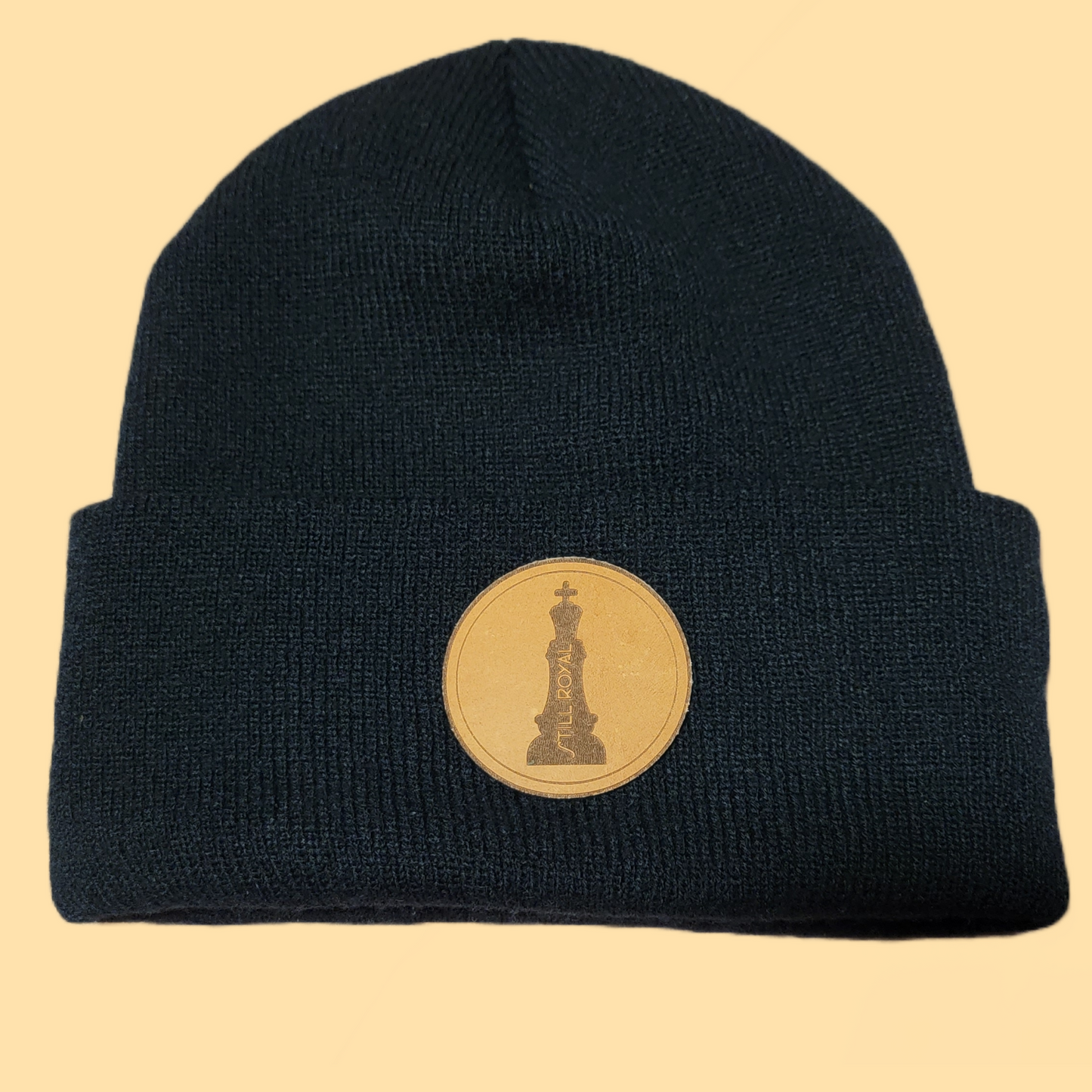Leather Patch Logo Beanie